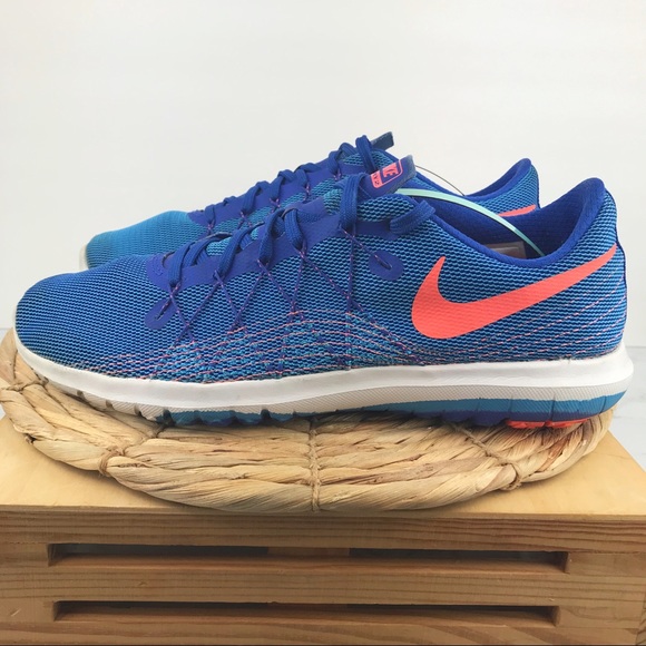 Nike Flex Fury 2 Blue Mango White Running Shoe - Picture 3 of 9